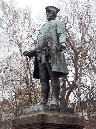 Statue Friedrich Wilhelm I. in Berlin Rixdorf